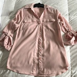 New York and Company polyester button down blouse